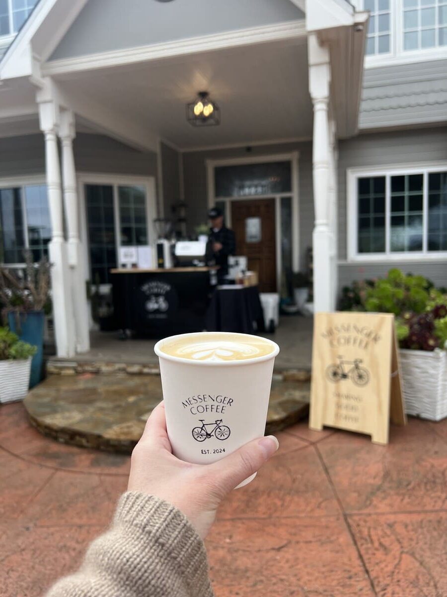 Coffee cart catering for a wedding