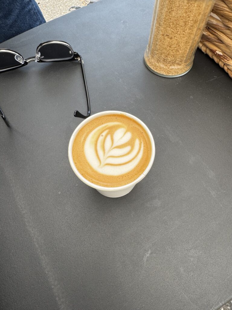 Latte art by Messenger Coffee LA