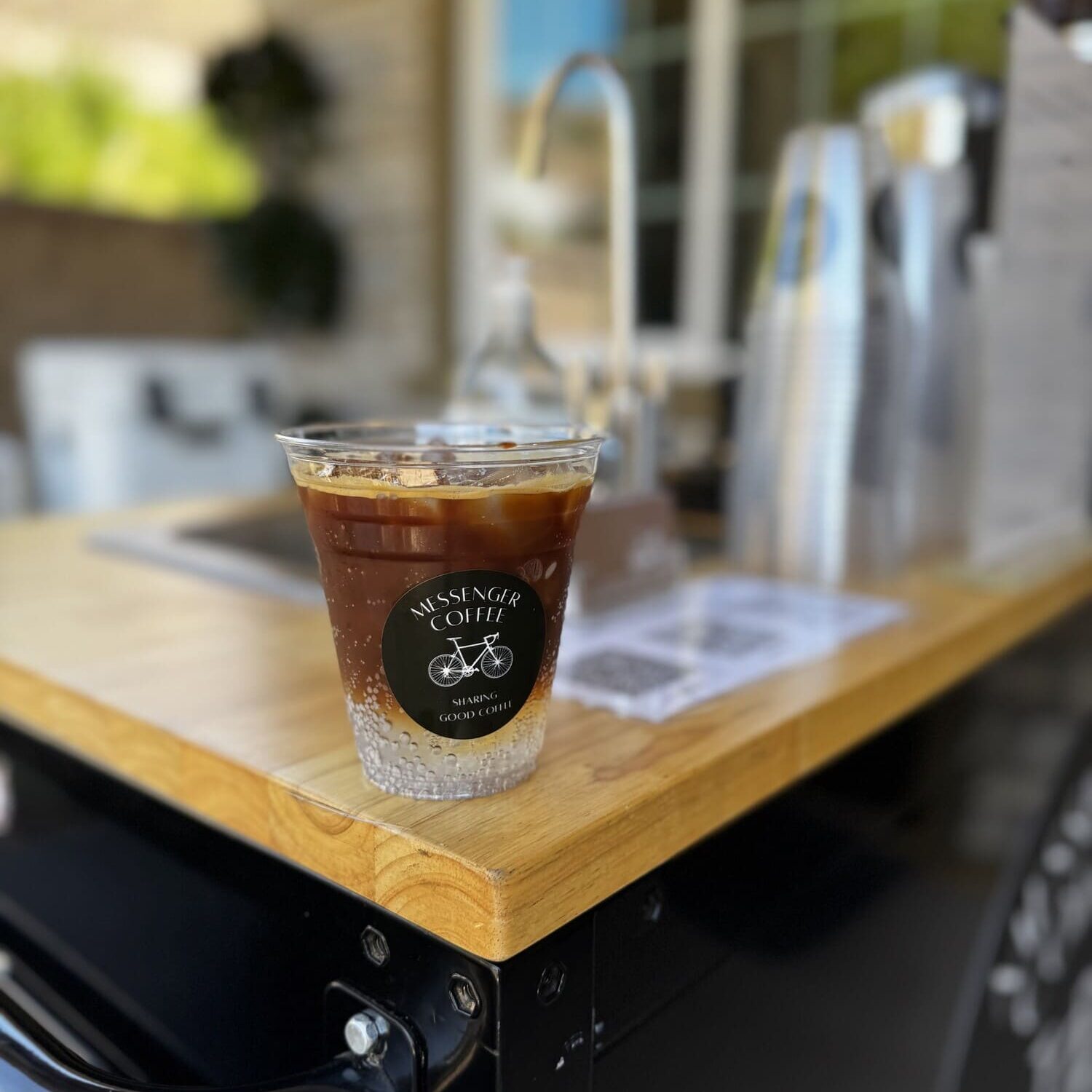 Iced espresso drink for a real estate open house made by a mobile coffee cart in Los Angeles