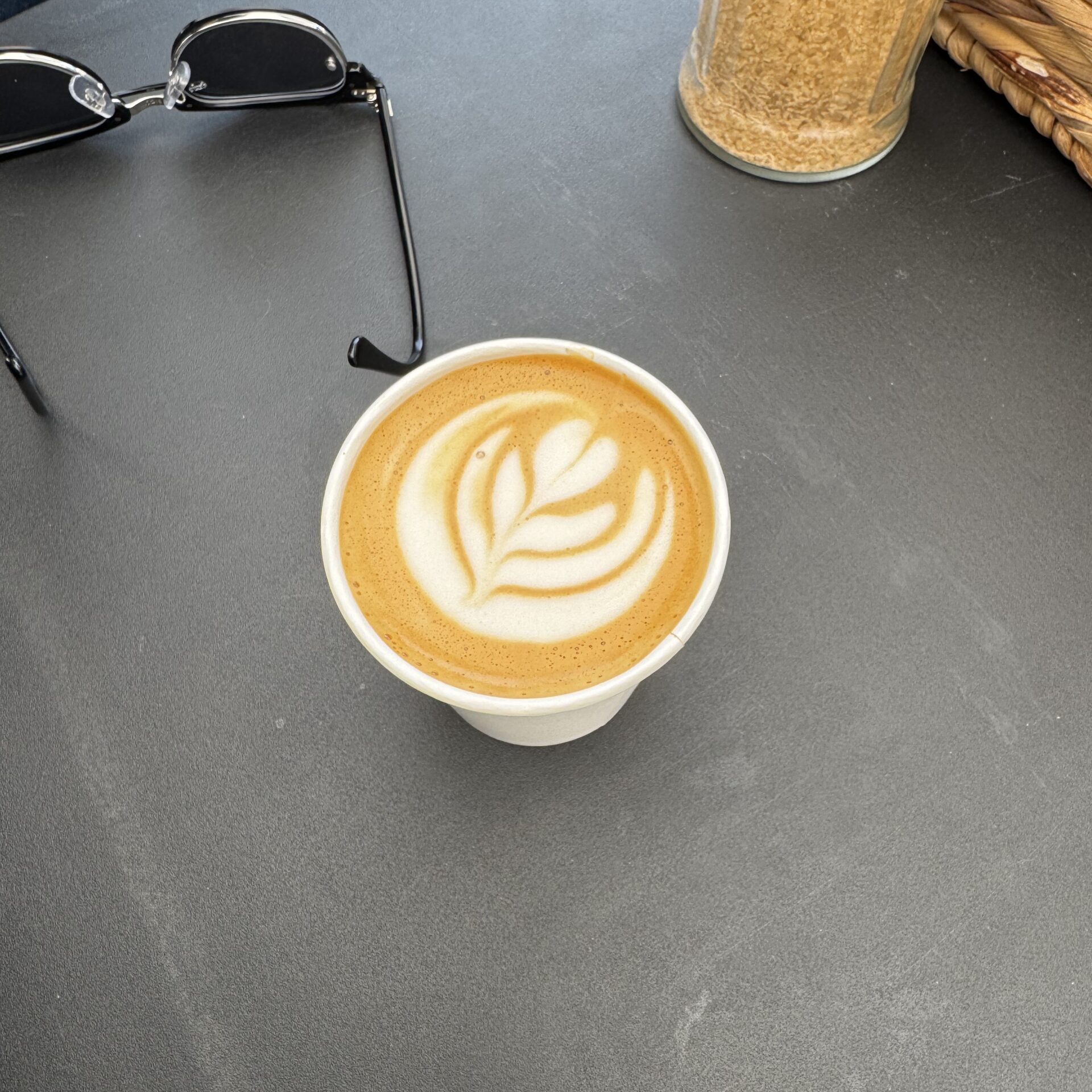 Latte art by Messenger Coffee LA